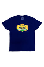 Cooyah Best Quality, Made in Jamaica graphic tee in navy blue with screen printed graphic in Jamaican colors.