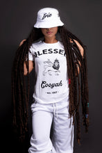 Load image into Gallery viewer, Cooyah Blessed Rasta Lion women&#39;s graphic tee in white
