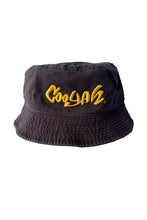 Load image into Gallery viewer, Cooyah Jamaica brown bucket hat with embroidered Cooyah logo. Jamaican streetwear, beachwear clothing.  Unisex accessories.
