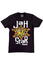 Cooyah Jah Star men's short sleeve tee with screen printed rasta lion graphics. Jamaican reggae streetwear clothing. IRIE Available worldwide online and in our stores in Jamaica.