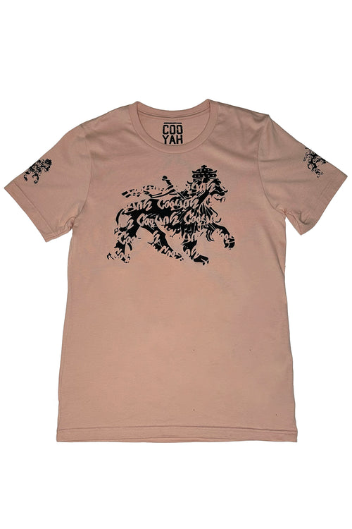 Cooyah Clothing.  Men's Lion graphic tees.  Screen printed on soft, 100% ringspun cotton.   IRIE