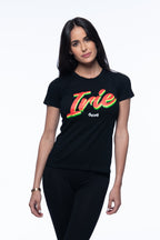 Cooyah - Women's irie graphic tee printed in reggae colors.