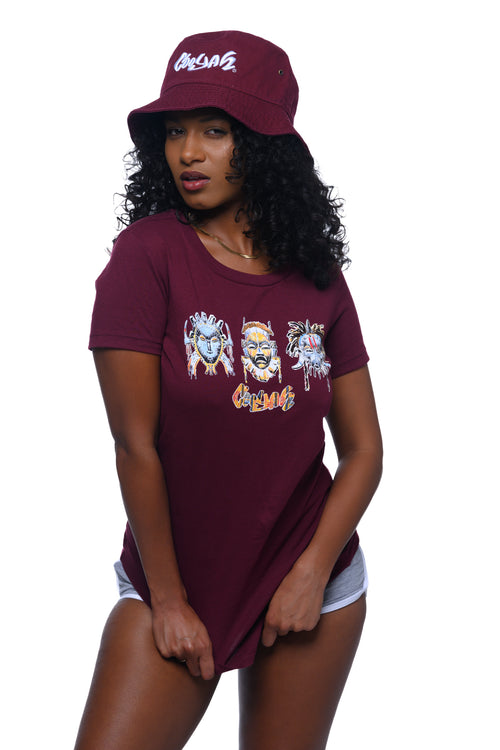 African Mask graphic tee by Jamaican clothing brand Cooyah.