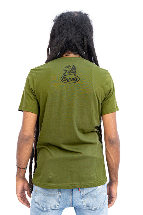 Cooyah Jamaica - Men's Haile Selassie graphic tees screen printed on soft, 100% rinspun cotton short sleeve shirts.  As a Jamaican owned clothing brand since 1987, we take pride in bringing you this classic piece.