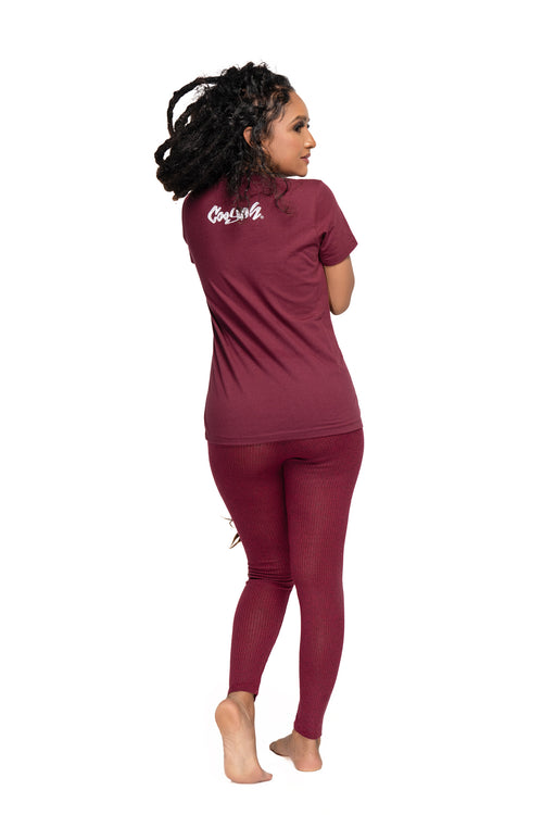 Cooyah Jamaica short sleeve women's Irie Rasta Tee Shirt, Ring Spun, Crew Neck, Jamaican Street Wear Reggae clothing