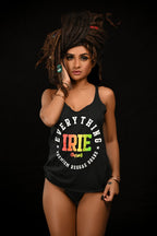 Cooyah Jamaica - Women's Everything Irie tank top in reggae colors.  Premium reggae brand since 1987.