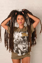 Cooyah Haile Selassie I Graphic Tee. King Rastafari relaxed fit in green.
As a Jamaican owned clothing brand since 1987, we take pride in bringing you this classic piece. Don't wait, get yours now!