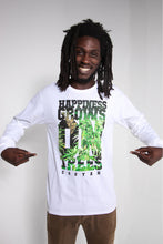 Load image into Gallery viewer, Cooyah Jamaica, men&#39;s long sleeve  Rasta Cannabis Tee Shirt.  Ring Spun cotton, crew neck, with Jamaican streetwear style.  Reggae clothing, IRIE
