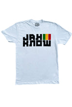 Load image into Gallery viewer, Cooyah Jah Know men&#39;s t-shirt in white.  Ringspun cotton, Jamaican streetwear clothing brand.

