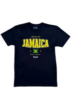 Load image into Gallery viewer, Cooyah Clothing.  Jamaica Land We Love graphic tee in black.  Men&#39;s crew neck, short sleeve, ringspun cotton.  Jamaican streetwear brand.  IRIE
