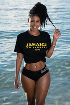 Jamaica No Problem. Women's graphic tee by Cooyah, the official reggae clothing brand since 1987.