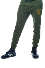 Load image into Gallery viewer, Cooyah Clothing.  Men&#39;s Premium Brand Joggers in green with Lion graphic.  Jamaican streetwear clothing brand.

