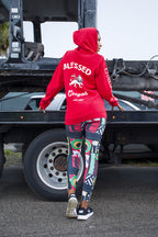 Cooyah Women's Blessed Rasta Lion hoodies. Jamaican streetwear clothing since 1987. IRIE