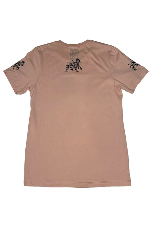 Men's Lion graphic tee in peach.