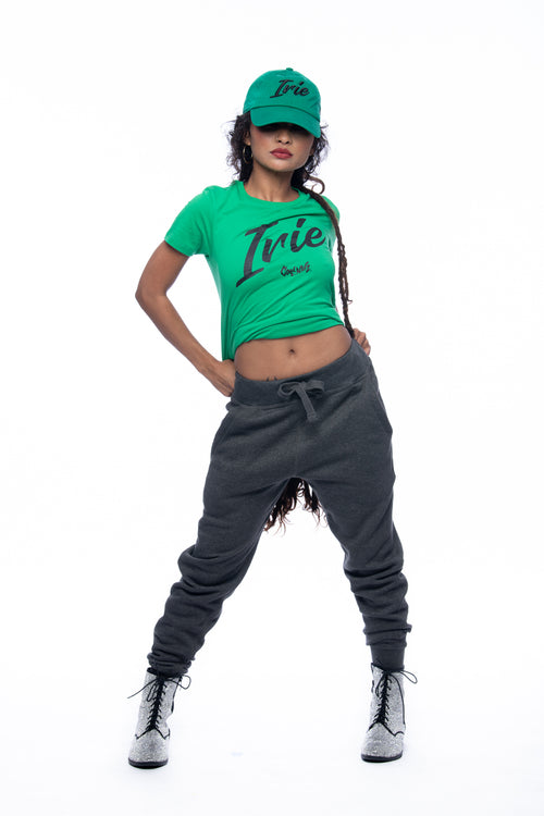 COOYAH JAMAICA - WOMEN'S IRIE YARDIE GREEN GRAPHIC TEE AND BUCKET HATS. WE ARE A JAMAICAN OWNED REGGAE CLOTHING BRAND ESTABLISHED IN 1987. ONE LOVE.