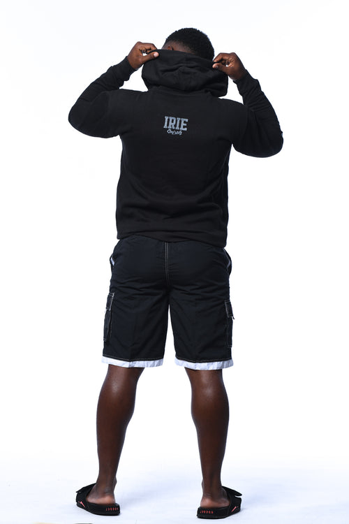 Cooyah Jamaica - Men's pullover reggae-style hoodie in black.  Everything Irie screen printed graphic.  We are a Jamaican streetwear clothing company established in 1987.