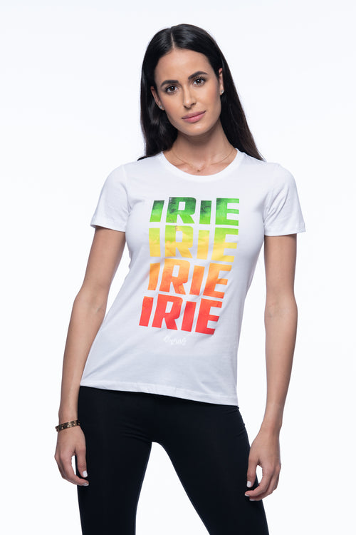 Cooyah Jamaica short sleeve women's Irie Rasta Tee Shirt, Ring Spun, Crew Neck, Jamaican Street Wear Reggae clothing