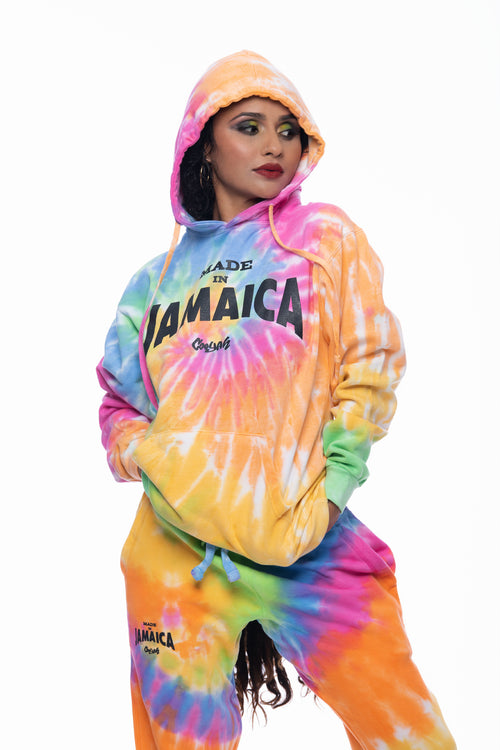 Cooyah Clothing. Women's Made in Jamaica Joggers. Tie-Dyed in pastel colors. As a Jamaican owned clothing brand since 1987, we take pride in bringing you these colorful pants.
