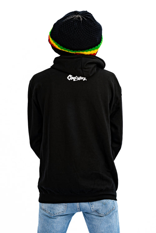 Cooyah Men's Rasta style black Hoodie