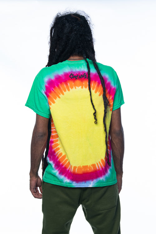 Cooyah Jamaica - Men's multicolor tie-dye graphic tees.  IRIE
