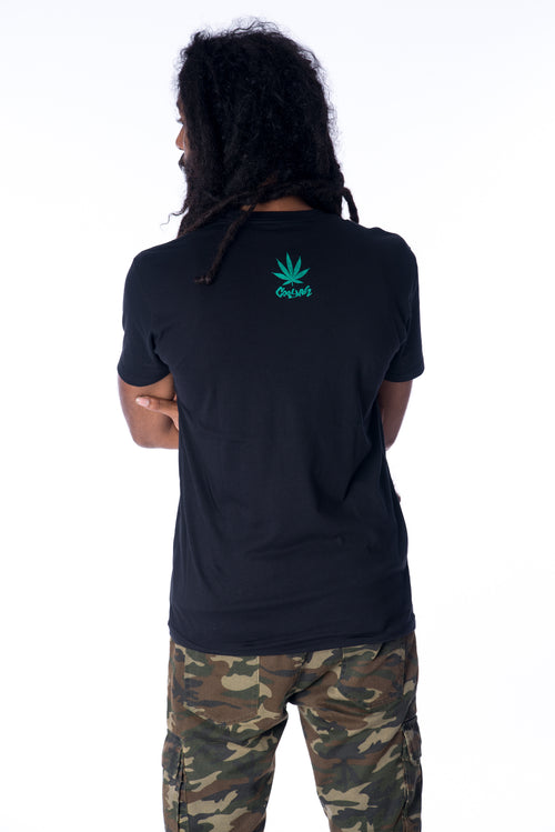 Cooyah Men's  Kush graphic tee with weed leaf.