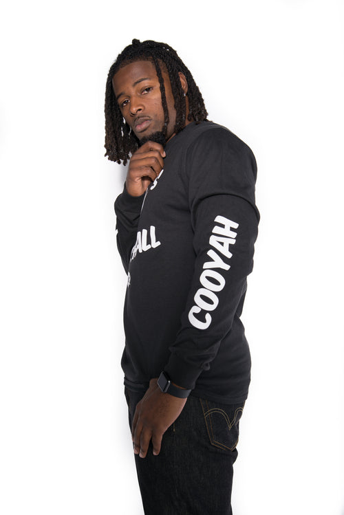 Cooyah Bad Like 90’s Dancehall Men's Long Sleeve Tee in black