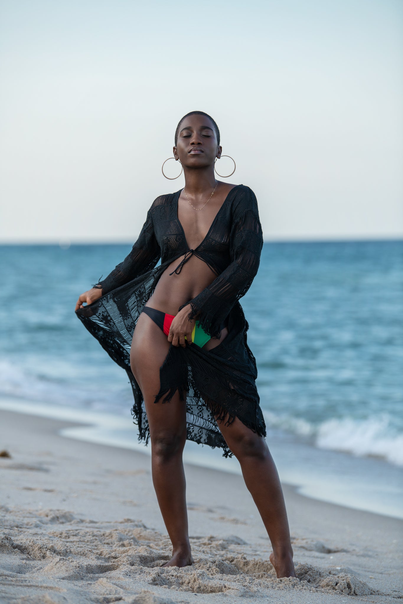 Cooyah Women s Mesh Kimono Beach Cover Up Dress Cooyah Clothing Store