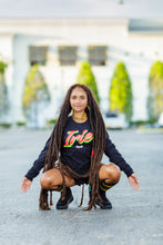 Load image into Gallery viewer, Cooyah Jamaica long sleeve Women&#39;s black Tee Shirt, Ring Spun, Crew Neck, Street Wear clothing - Reggae Style, IRIE RASTA
