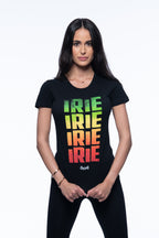 Cooyah Jamaica short sleeve women's Irie Rasta Tee Shirt, Ring Spun, Crew Neck, Jamaican Street Wear Reggae clothing