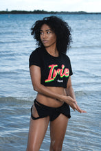 Load image into Gallery viewer, Cooyah Clothing.  Irie Rasta women&#39;s crop top.  Jamaican beachwear
