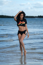 Load image into Gallery viewer, Cooyah Clothing. Irie Rasta women&#39;s crop top. Jamaican beachwear
