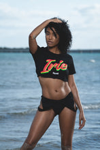 Load image into Gallery viewer, Cooyah Clothing. Irie Rasta women&#39;s crop top. Jamaican beachwear

