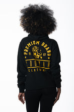 Load image into Gallery viewer, Cooyah Jamaica, Premium Brand hoodie with lion graphic in black. Jamaican rootswear clothing.
