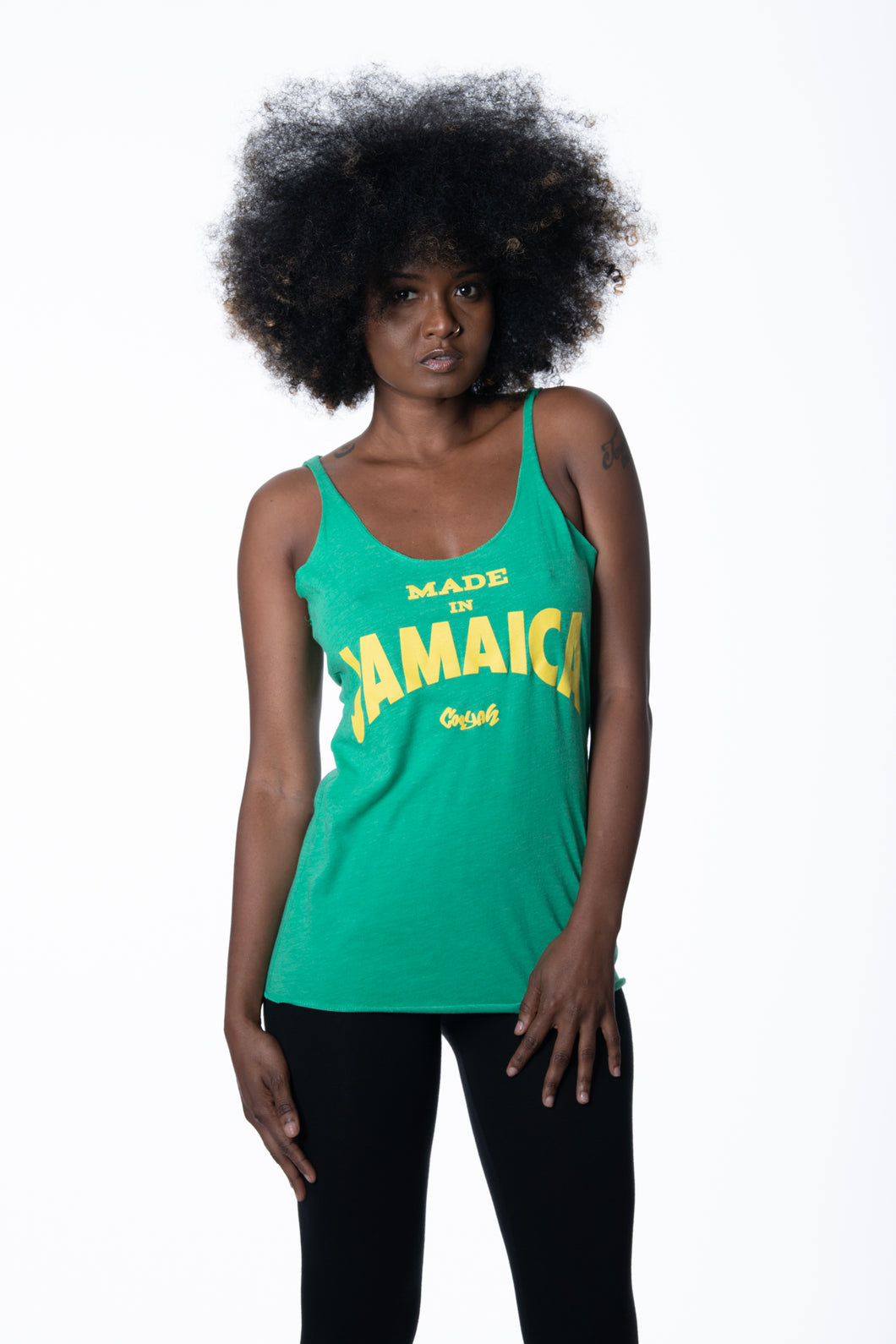 Cooyah Clothing. Made in Jamaica women's tank top. Jamaican reggae clothing brand.