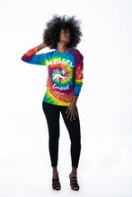 Load image into Gallery viewer, Cooyah Blessed Rasta Lion Long Sleeve Tie-Dye women&#39;s Top
