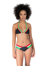 Load image into Gallery viewer, Cooyah Jamaica.  Rasta Colors bikini set.  Jamaican beachwear clothing brand.
