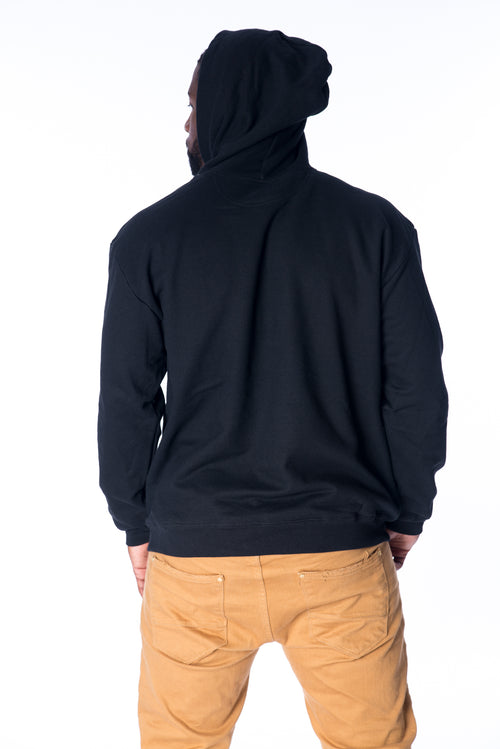 Black hoodie with gold metallic Lion Mandala design by Cooyah Clothing
