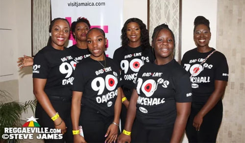 Bad Like 90's Dancehall graphic tees by Cooyah at the IRAWMA awards in Kingston, Jamaica