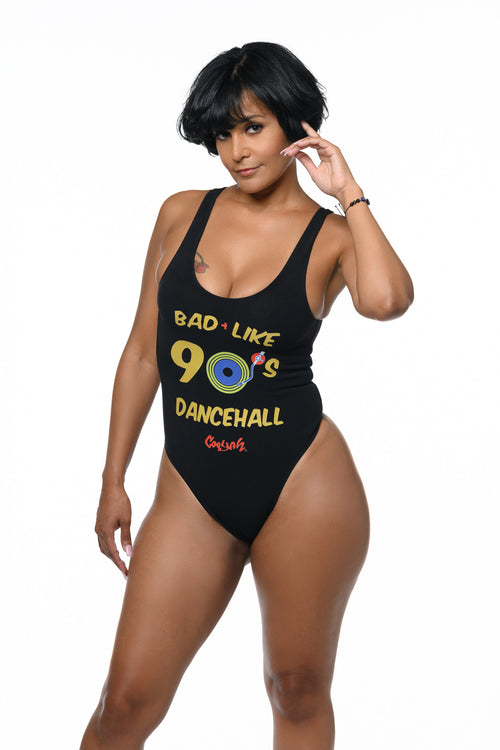 Bad Like 90's Dancehall bodysuit by Cooyah Clothing.  We are a Jamaican owned company established in 1987. 