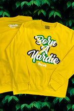 Load image into Gallery viewer, Cooyah men&#39;s yellow pullover sweatshirt with Jamaica Born A Yardie graphic 
