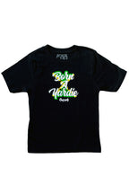 Cooyah Born a Yardie Kid's Jamaica Tee in  black with Jamaican flag print.