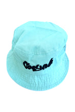 Load image into Gallery viewer, Cooyah mint green bucket hat with embroidered Cooyah logo.  Jamaican streetwear, beachwear clothing.
