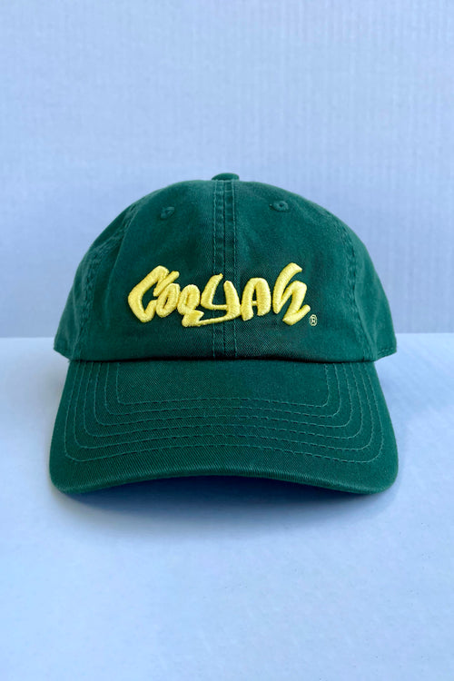 Cooyah Jamaica.   Green embroidered cap.  