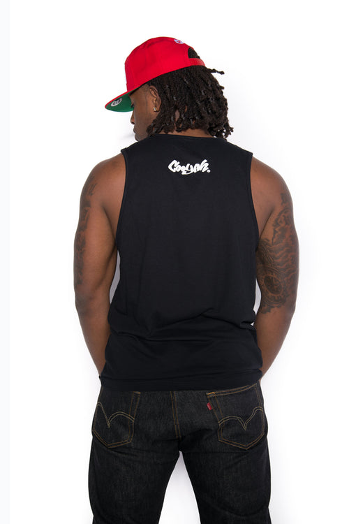 Cooyah Jamaican streetwear clothing brand.  Men's tank top.  Bad Like 90's Dancehall.