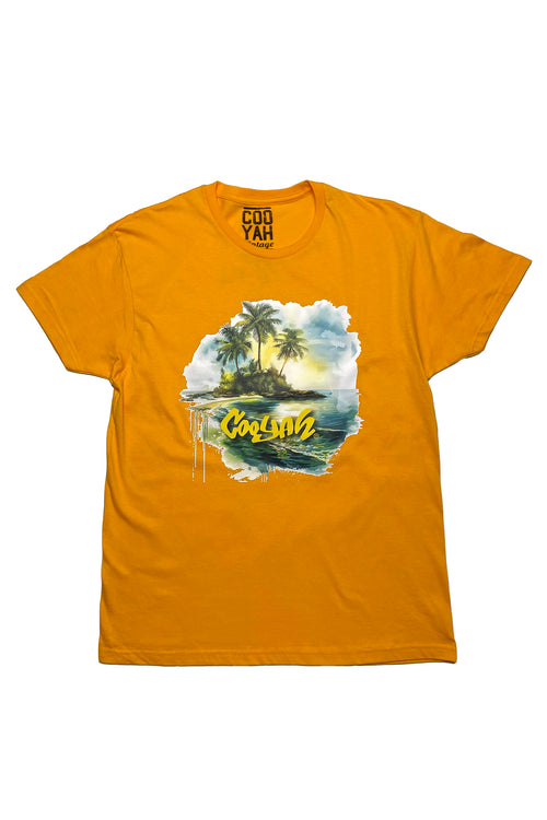 Cooyah Clothing.  Men's island life Jamaica graphic tee.  Inspired by the Caribbean, for a laid-back look.  