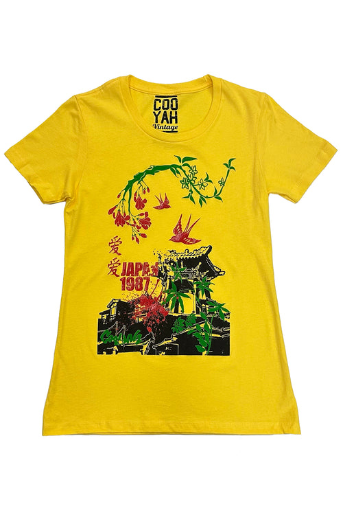 Cooyah Japan Women's Yellow Cherry Blossom Shirt