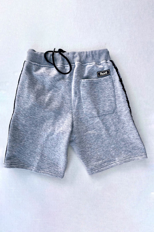 Cooyah Clothing. Men's fleece short in sport gray. Jamaican streetwear clothing.