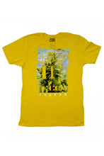 Load image into Gallery viewer, Cooyah Jamaica Happiness Grows on Trees Cannabis Tee in yellow.  Jamaican streetwear clothing
