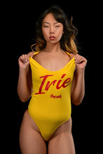 Load image into Gallery viewer, Women&#39;s Irie bodysuit / swimsuit in yellow.   Cooyah clothing brand.  We are a Jamaican owned swimwear company established in 1987. 
