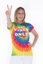 Load image into Gallery viewer, Cooyah Jamaica short sleeve women&#39;s Irie Vibes Only Tie-Dye Tee Shirt, Ring Spun, Crew Neck, Jamaican  Reggae clothing
